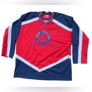 Sun Devils Huntington Beach Hockey Jersey Betley Sz Large Jammin Red Blue White